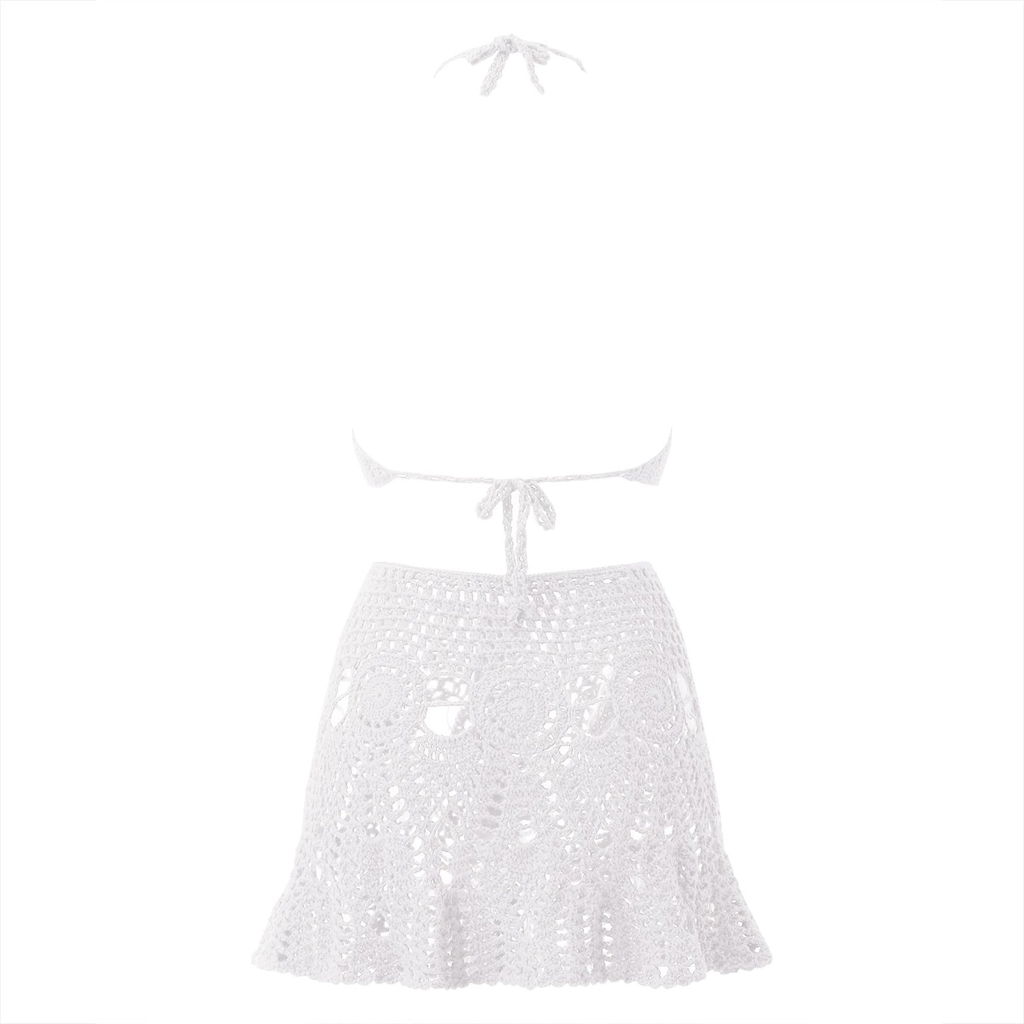 AMEHE Crochet Two-Piece Hollow-Out Bikini Swimsuit for Women