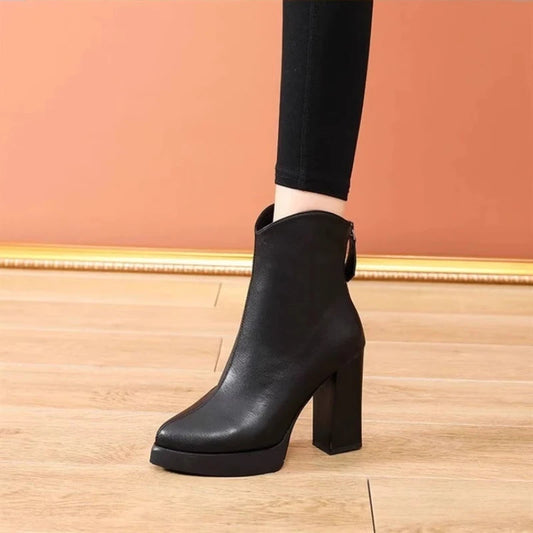Women’s Luxury Leather Boots – Super High Heel Shoes