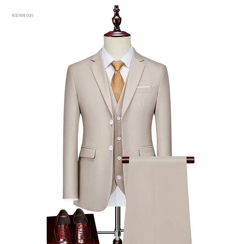 AMEHE Men’s Slim Business Suit Set