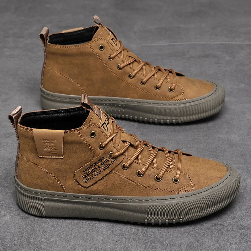 Men’s Trendy High-Top Shoes – Comfortable Business & Formal