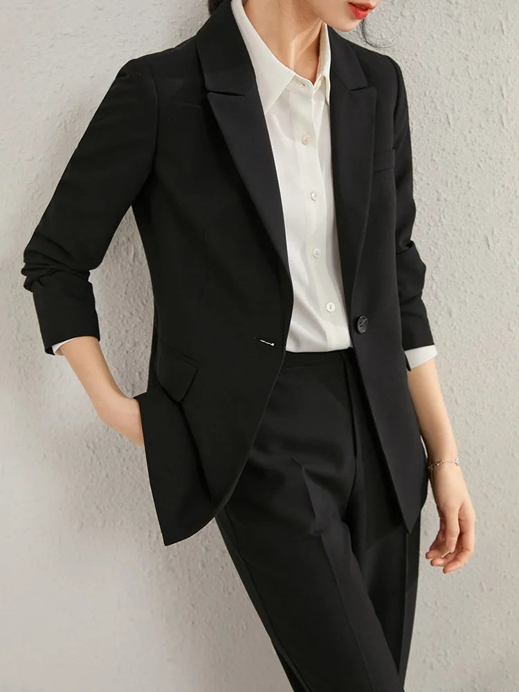 AMEHE Women’s Office Blazer & Pants Set – Stylish 2-Piece Outfit