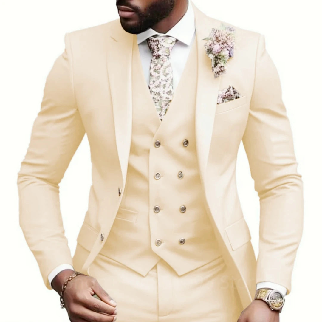 AMEHE Cool high quality 3Pcs Elegant Suits for Men