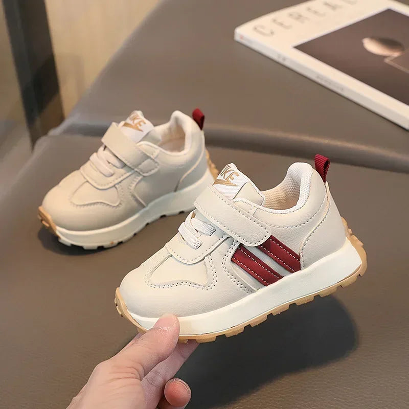 Kids’ Casual Running Shoes – Soft Sole, Hook & Loop, Breathable Sneakers