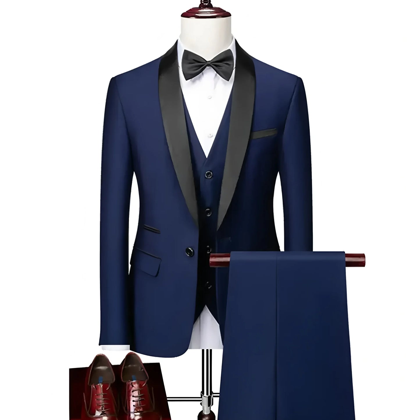 AMEHE Men’s Luxury 3-Piece Business & Formal Suit