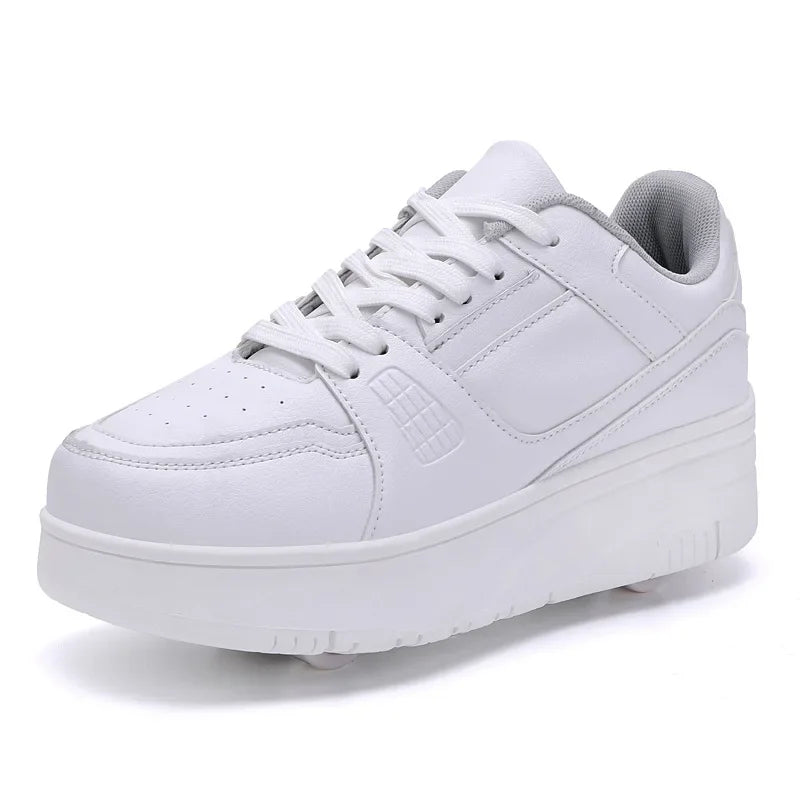 Boys & Girls 4-Wheel Skate Sneakers – Fashionable & Fun