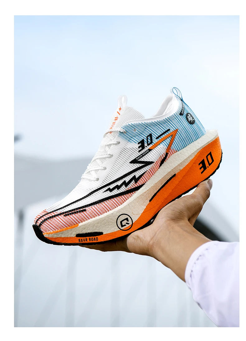 Carbon Plate Running Shoes – Lightweight Breathable Marathon Sneakers for Men & Women, Non-Slip Athletic Training Shoes