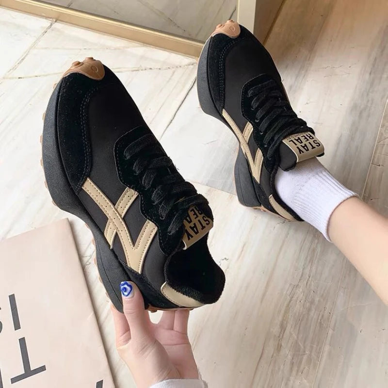 Ladies’ Fashion Platform Sneakers – Casual Running Shoes