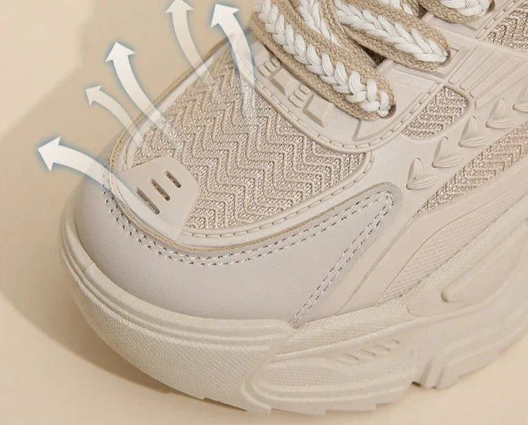 Ladies’ Designer Sports Sneakers – High Platform Footwear