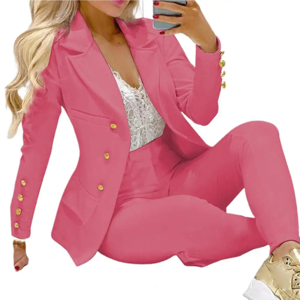 AMEHE Women’s 2-Piece Office Work Suit – Cardigan & Pants