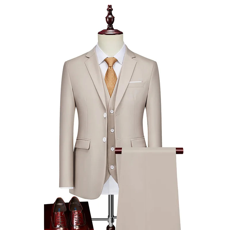 AMEHE Men’s Slim Business Suit Set