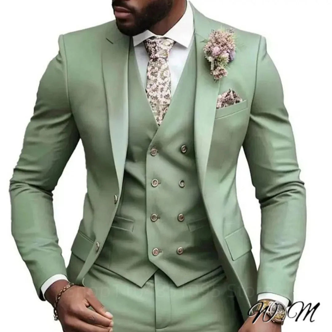 AMEHE Cool high quality 3Pcs Elegant Suits for Men