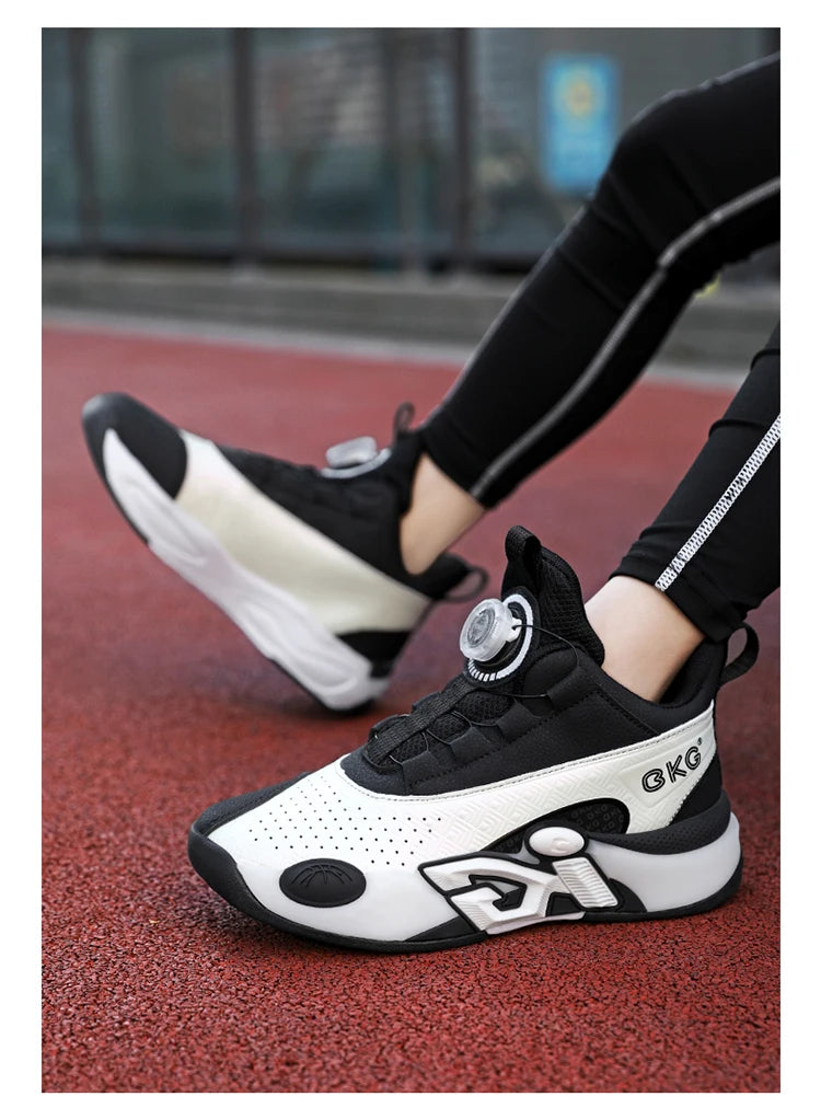 Children’s Youth Basketball Sneakers – Breathable Leather Footwear