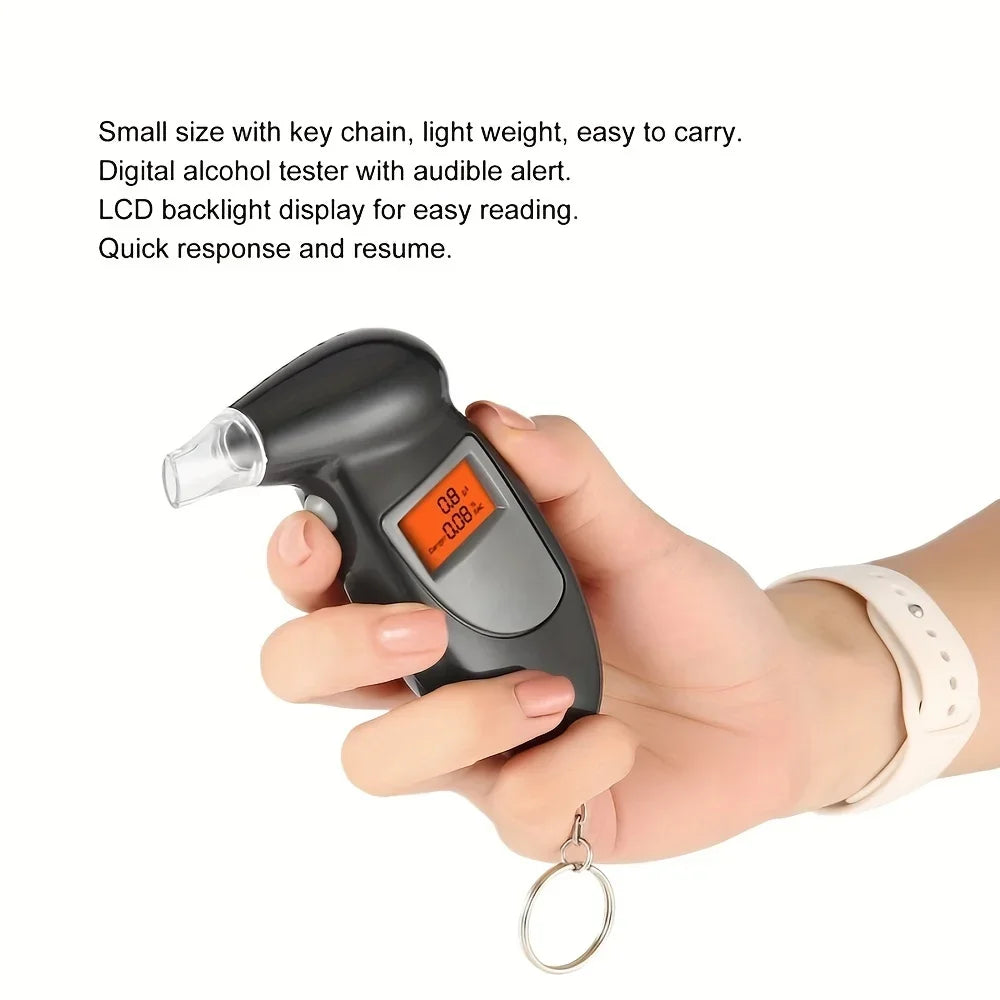 Digital Breath Alcohol Tester – Portable Blood Alcohol Content Analyzer with LCD Display