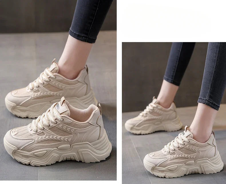 Ladies’ Designer Sports Sneakers – High Platform Footwear