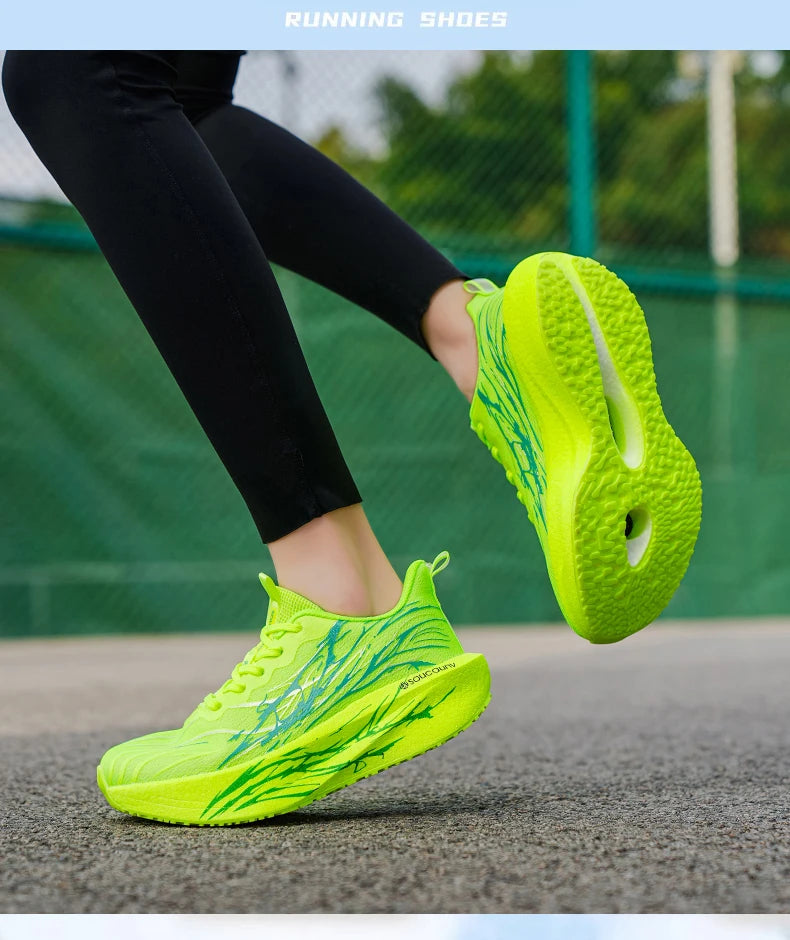 Men's & Women's Carbon Plate Running Shoes – Lightweight Breathable Athletic Sneakers for Training & Jogging