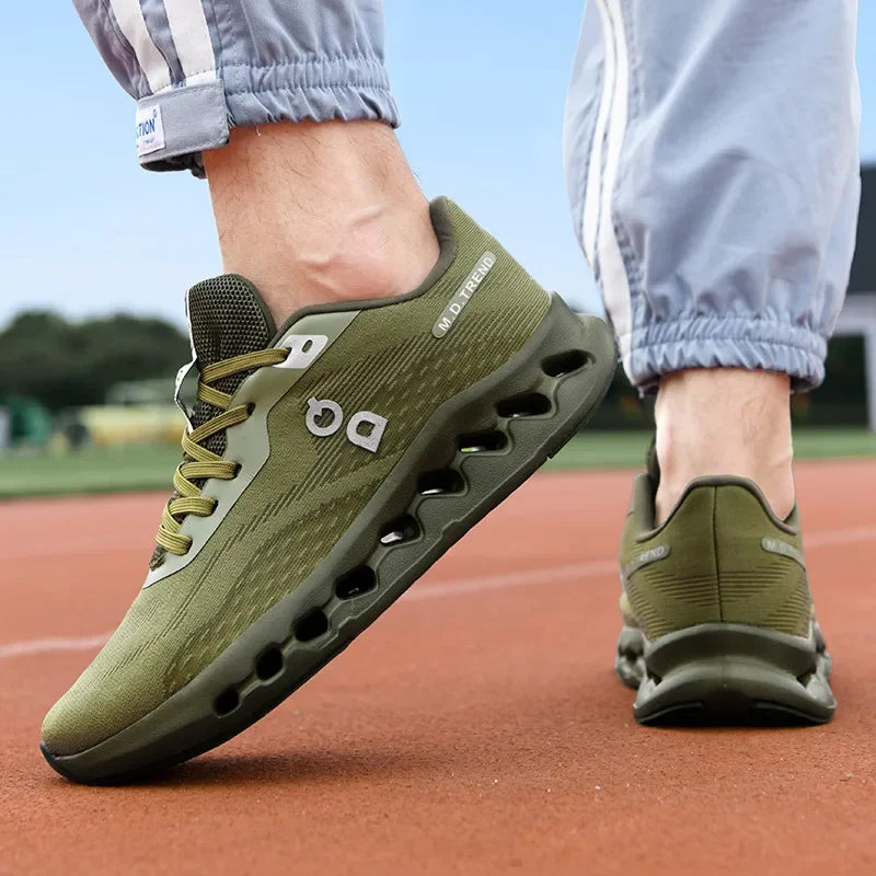 Fashion Cushioning Running Shoes – Lightweight Breathable Tennis & Sports Sneakers for Menual Walking Footwear