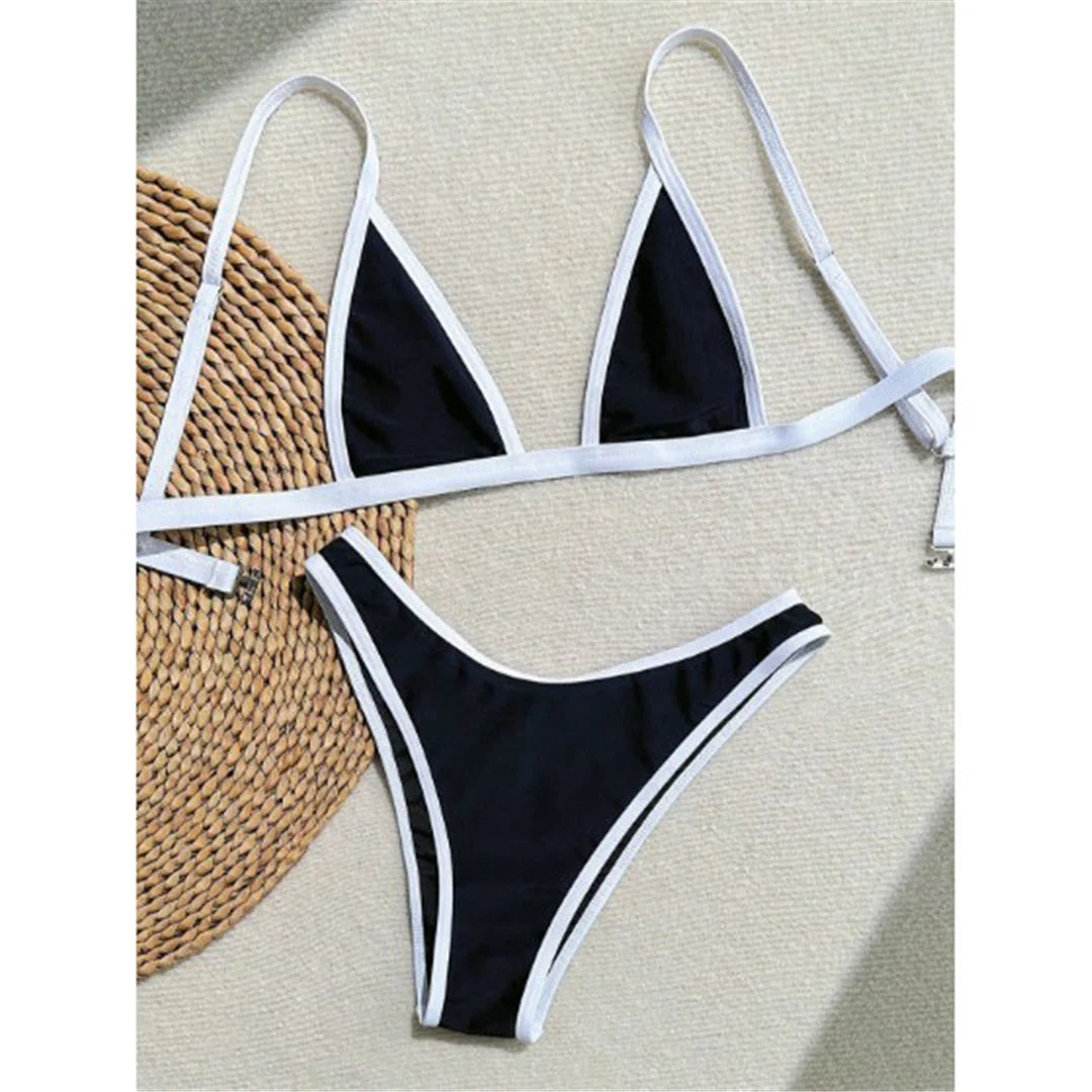 AMEHE Women's High-Cut Brazilian Two-Piece Bikini Swimsuit