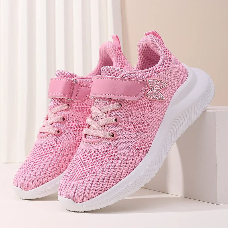 Kids’ Fashionable Mesh Running Shoes – Anti-Slip & Comfortable
