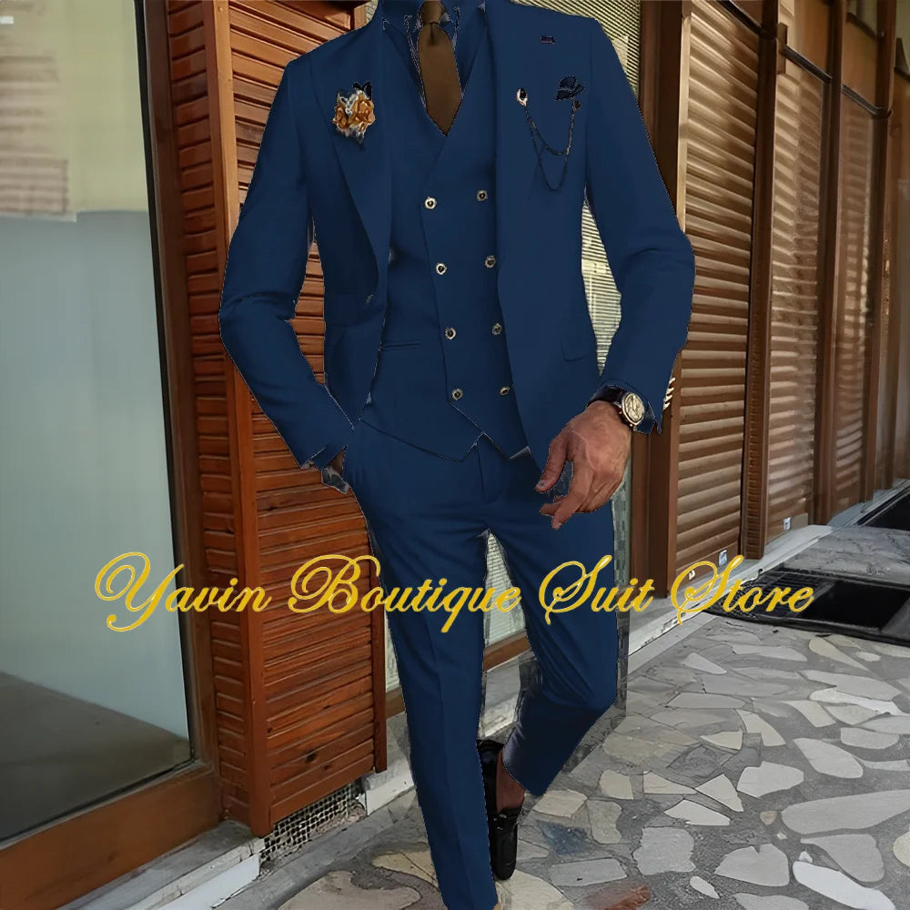AMEHE Men’s Luxury 3-Piece Suit