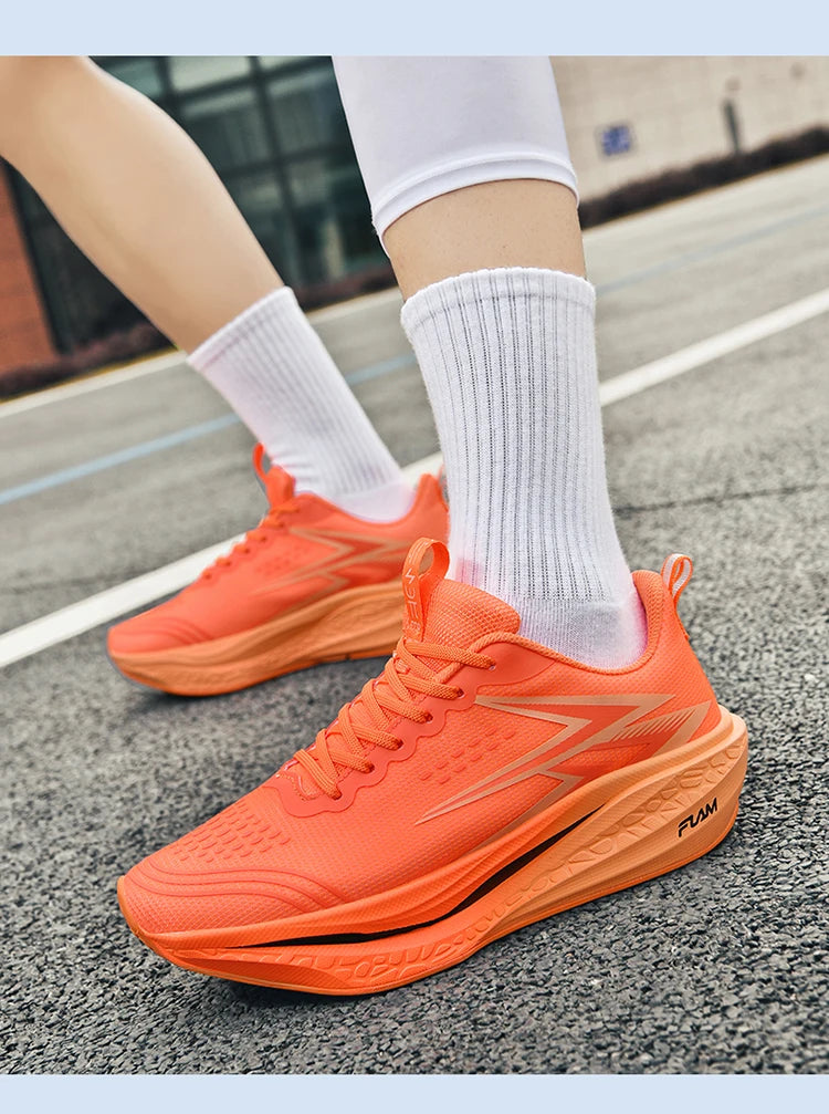 Carbon Plate Running Shoes – Marathon Athletic Sneakers for Men & Women, Lightweight Breathable Sports & Walking Shoes