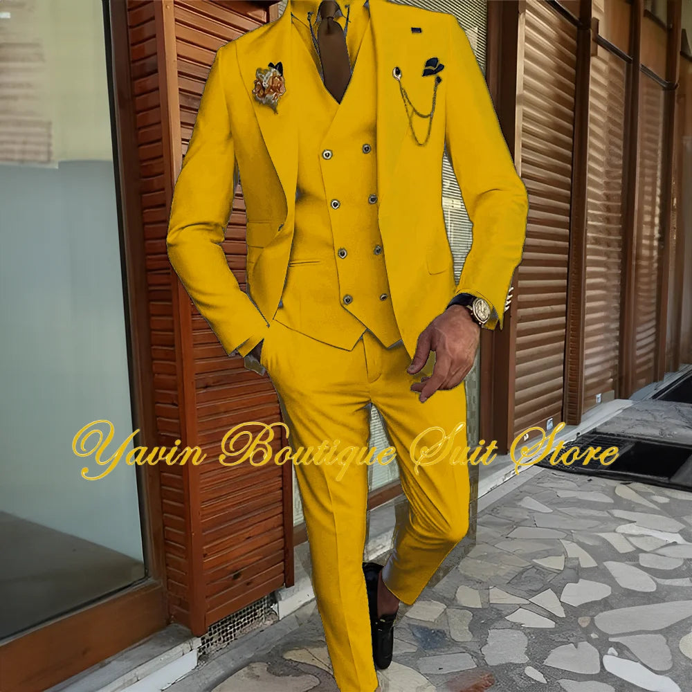AMEHE Men’s Luxury 3-Piece Suit