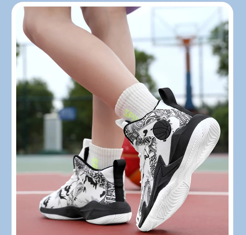 Children’s Basketball Shoes – High-Top, Anti-Slip Trainers