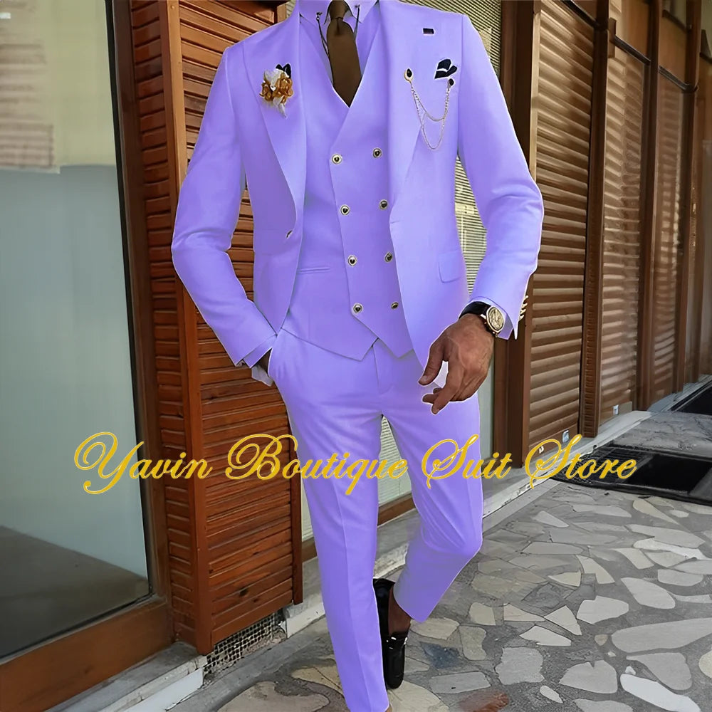 AMEHE Men’s Luxury 3-Piece Suit