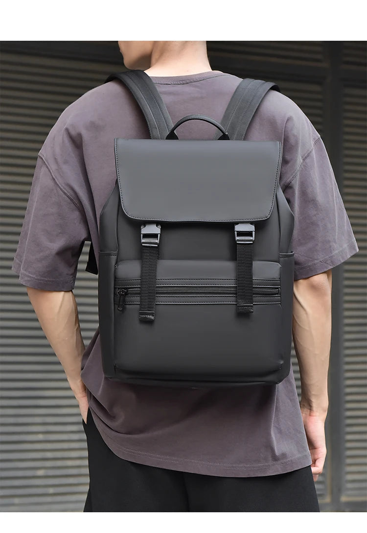 Men's Black Fashion Backpack – Spacious & Durable for Business & Travel
