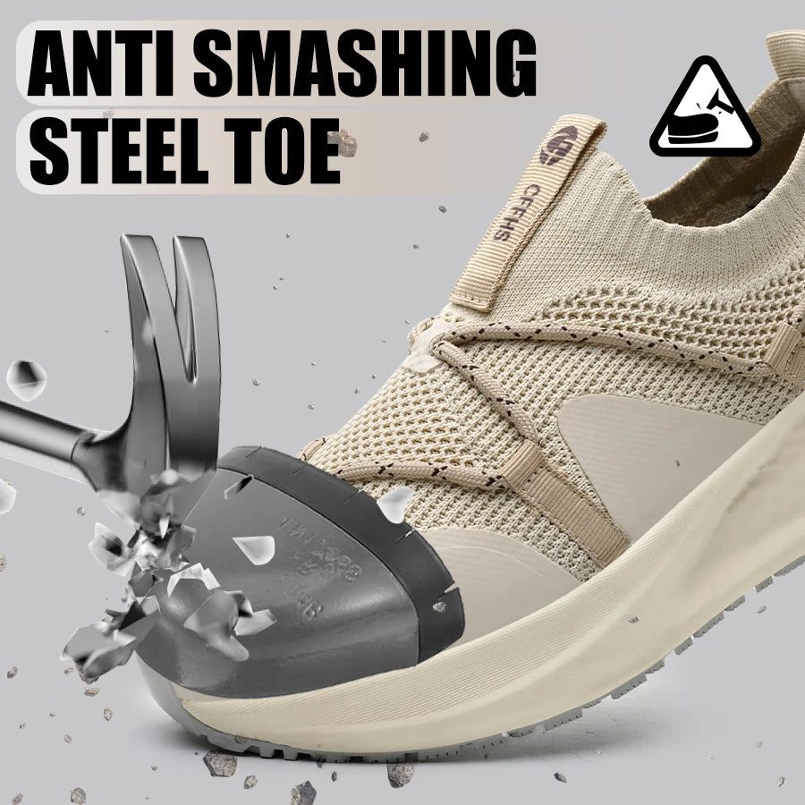 Platform Steel Toe Safety Shoes – Comfortable Work Sneakers