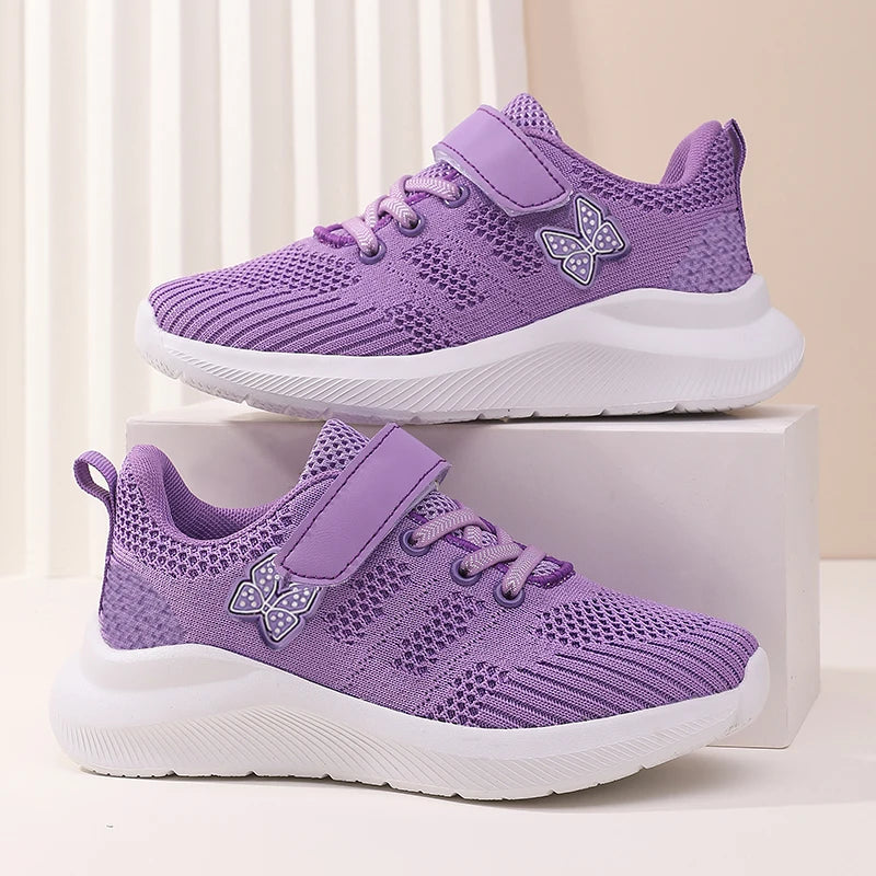 Kids’ Fashionable Mesh Running Shoes – Anti-Slip & Comfortable