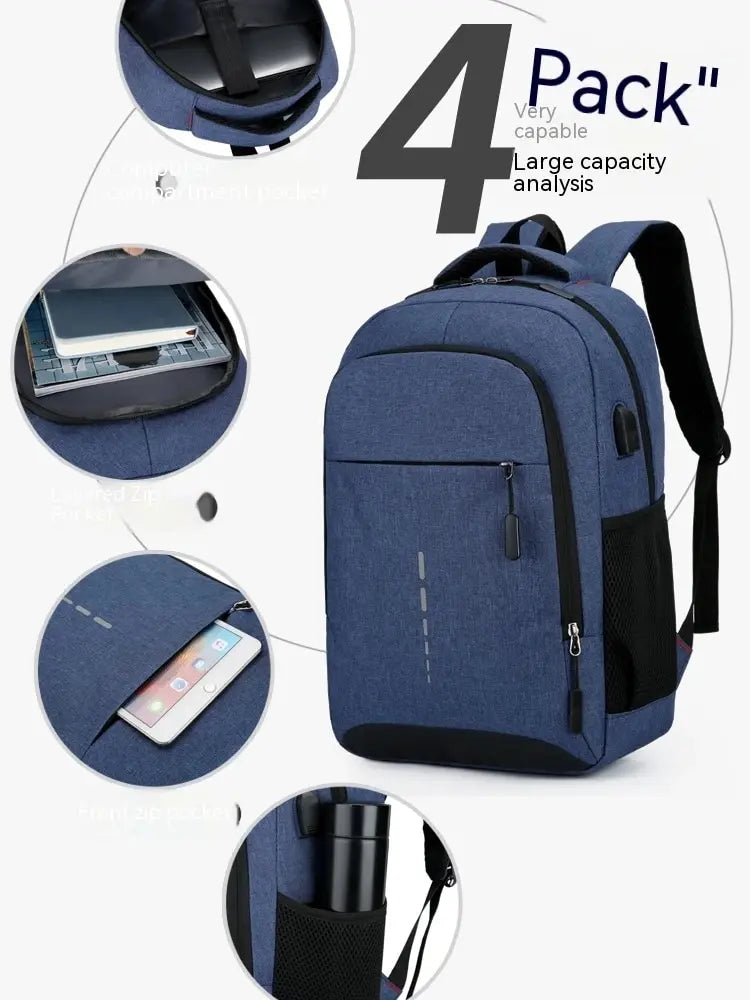 Male & Female BackPack Large Capacity Simple Fashion Travel Student Computer Bag