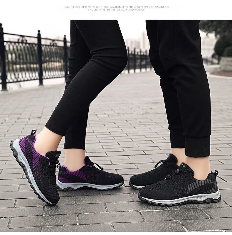 Women’s Platform Lace-Up Sneakers – Casual Running & Vulcanized Shoes
