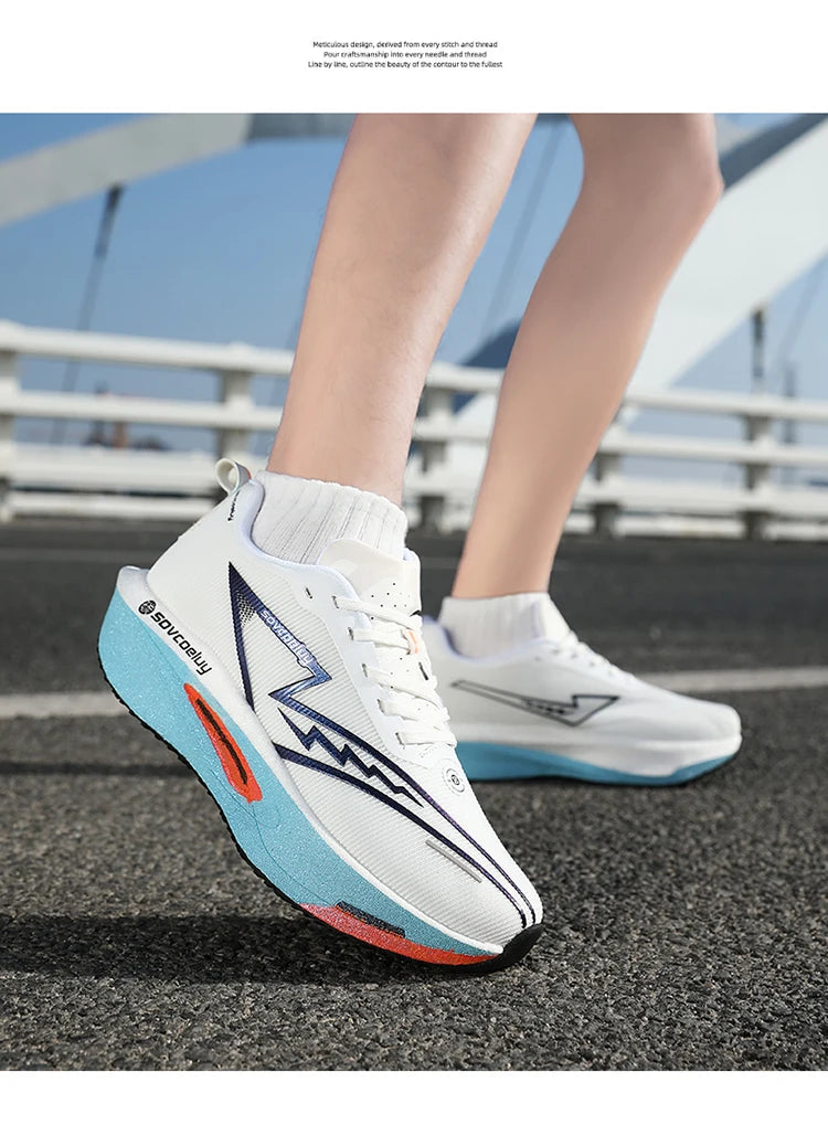 Carbon Plate Running Shoes – Lightweight Breathable Marathon Sneakers for Men & Women, Athletic Non-Slip Training Shoes
