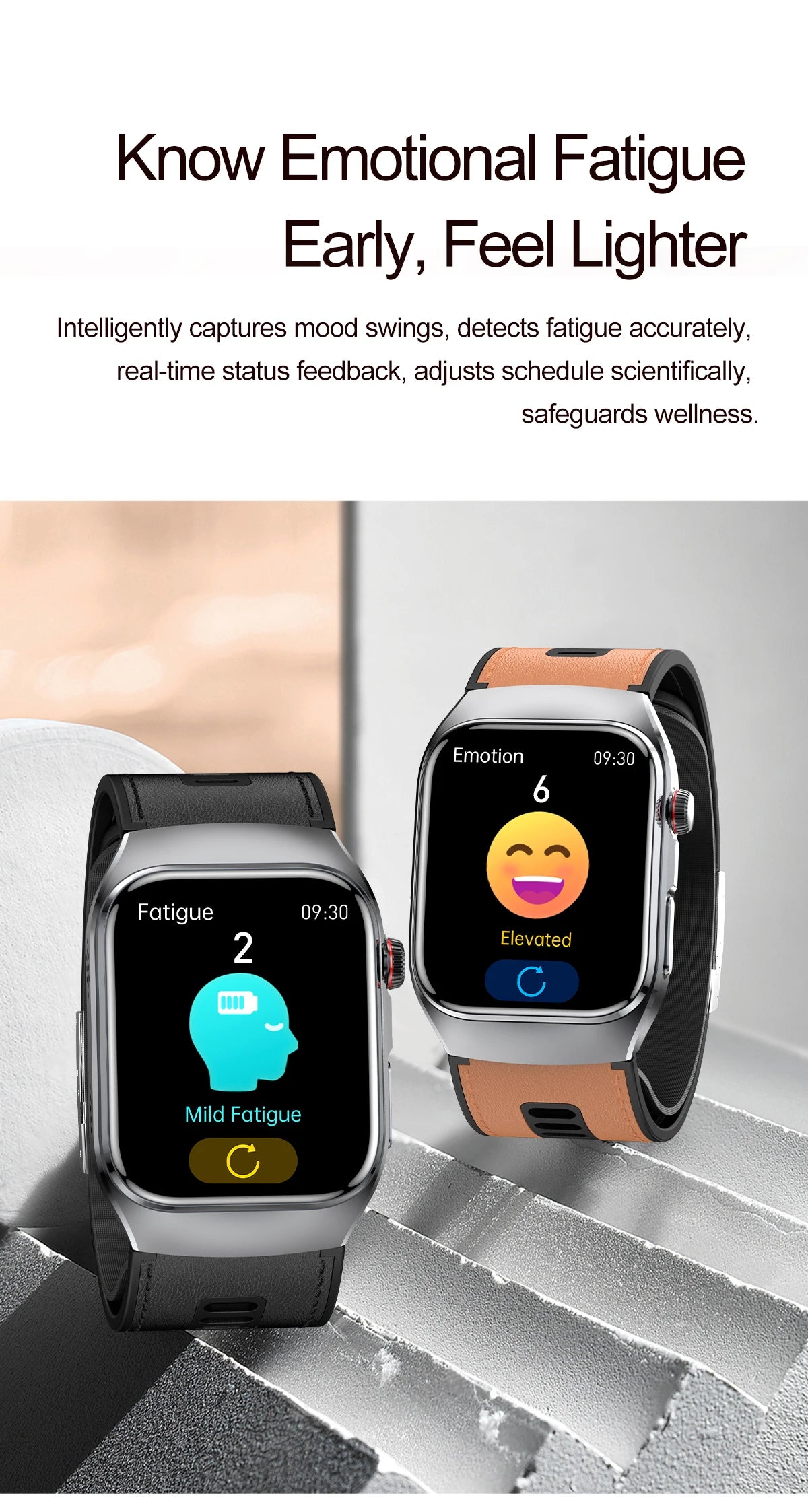 Smart Health Watch with ECG & Blood Pressure Monitoring – AMOLED Fitness Tracker Bracelet