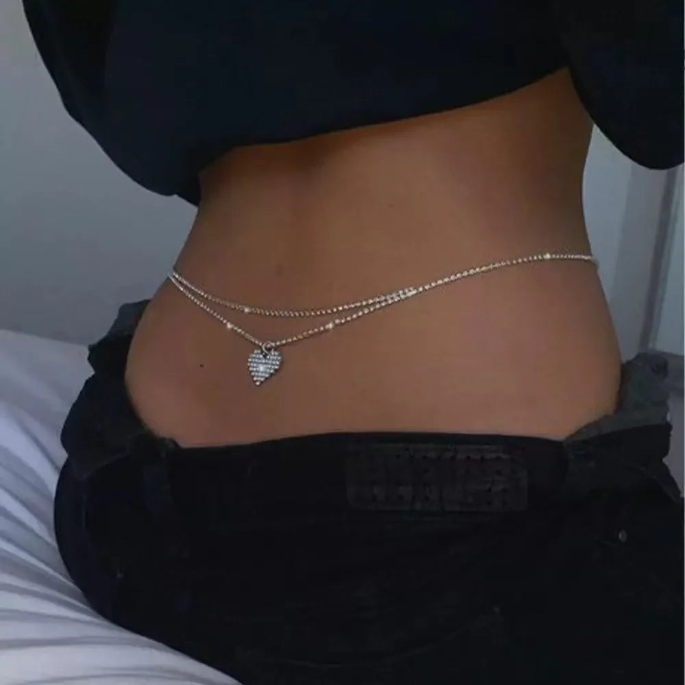 Fashion Rhinestone Body Chain Jewelry – Waist & Body Accessory