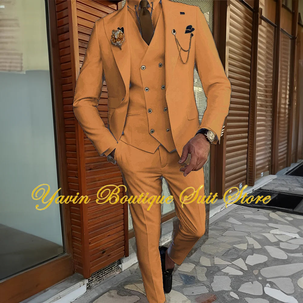 AMEHE Men’s Luxury 3-Piece Suit