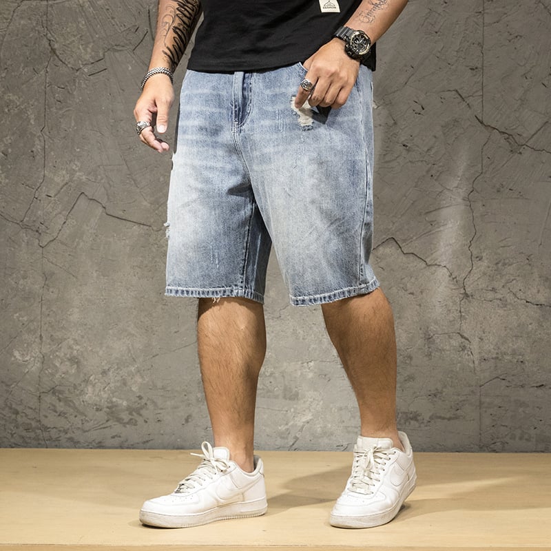 CasualFlex Denim Five-Point Shorts