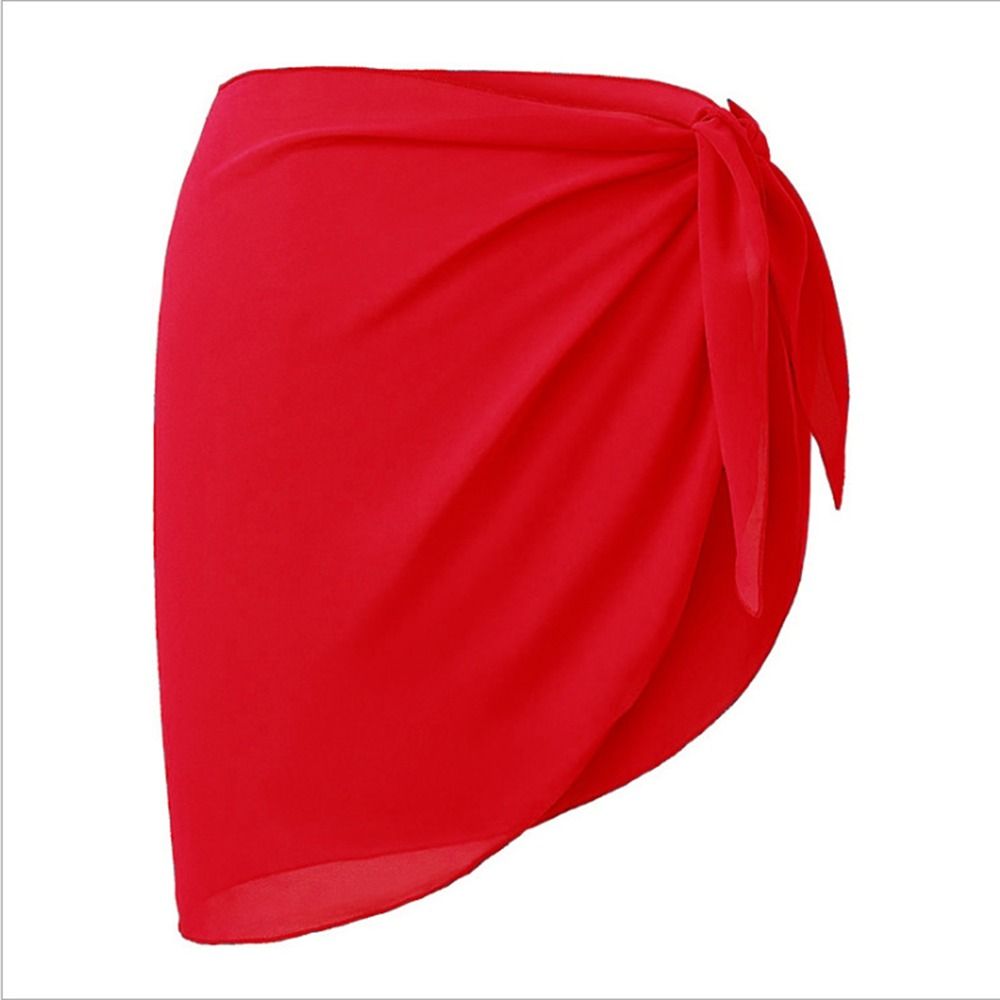 AMEHE Women's Sheer Chiffon Sarong Wrap Beach Cover-Up Skirt