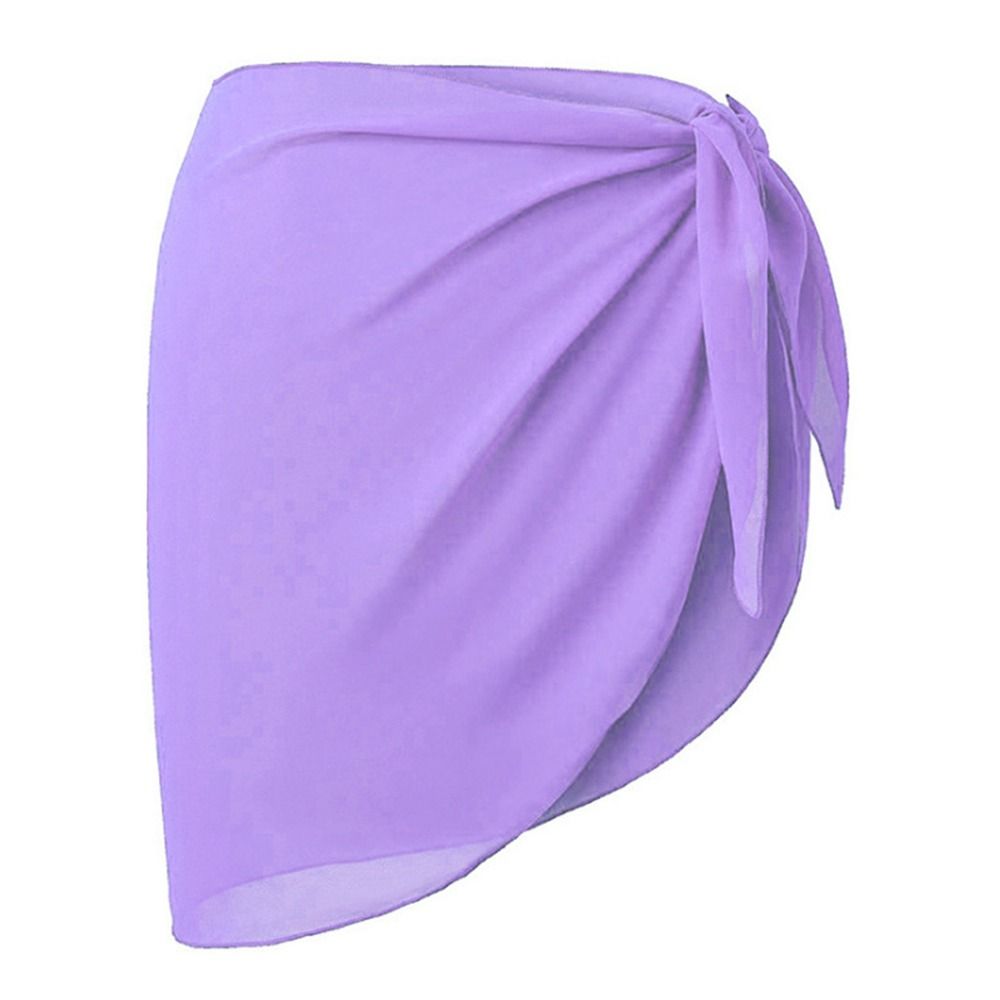 AMEHE Women's Sheer Chiffon Sarong Wrap Beach Cover-Up Skirt