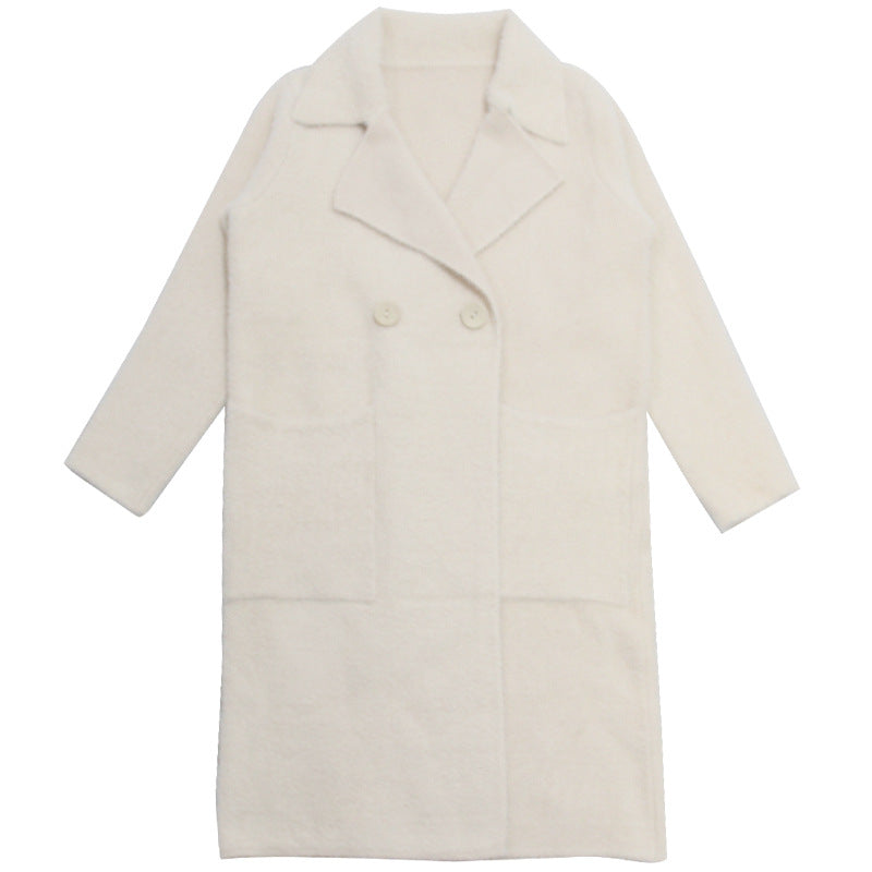 Women's Luxe Mink Velvet Mid-Length Cardigan