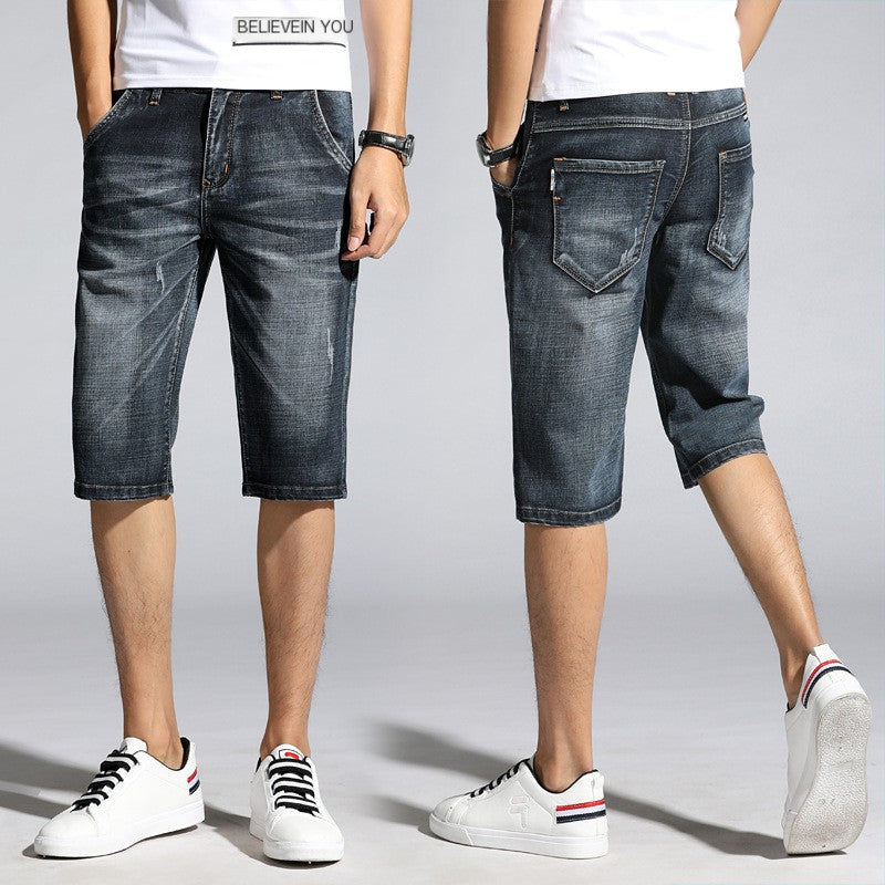 Men's Slim Fit Denim Shorts