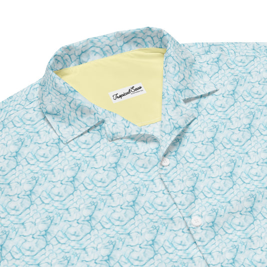 Coastal Serenity Hawaiian Button-Up