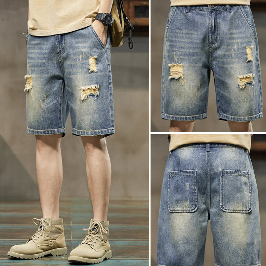 CasualFlex Denim Five-Point Shorts