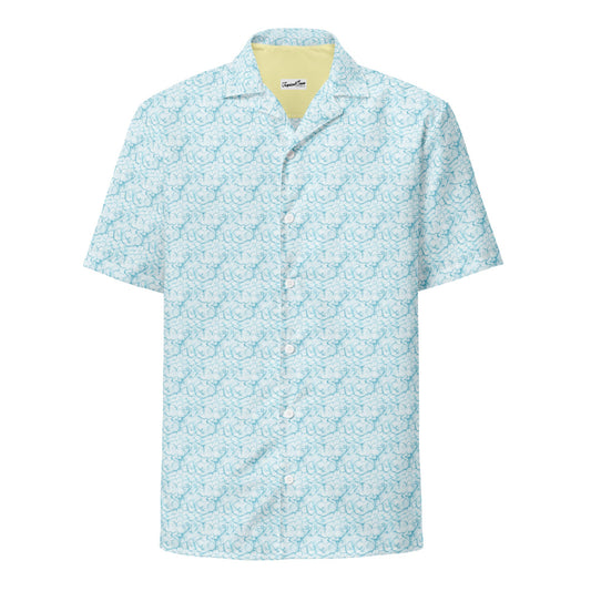 Coastal Serenity Hawaiian Button-Up